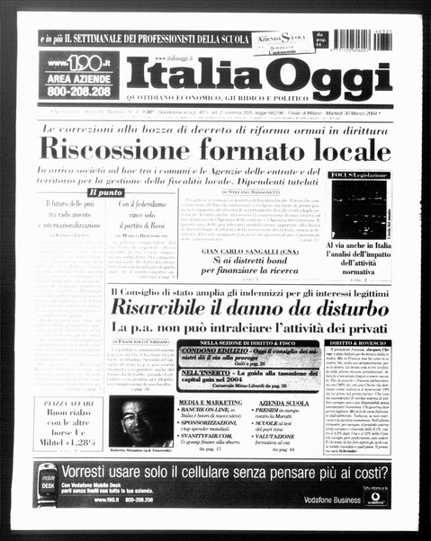 Italia oggi : quotidiano di economia finanza e politica